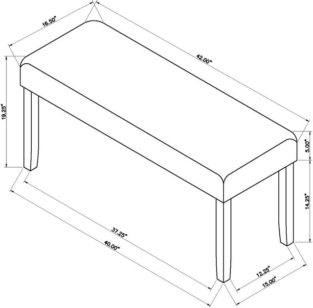 Crown Mark Dune Beige/Gray Bench-2