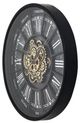YHD Espirit Black Iron Open Gear Wall Clock-3
