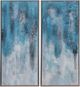 Crestview Collection Royal Four 4-Piece Blue/Gray/Silver Wall Art Set-1