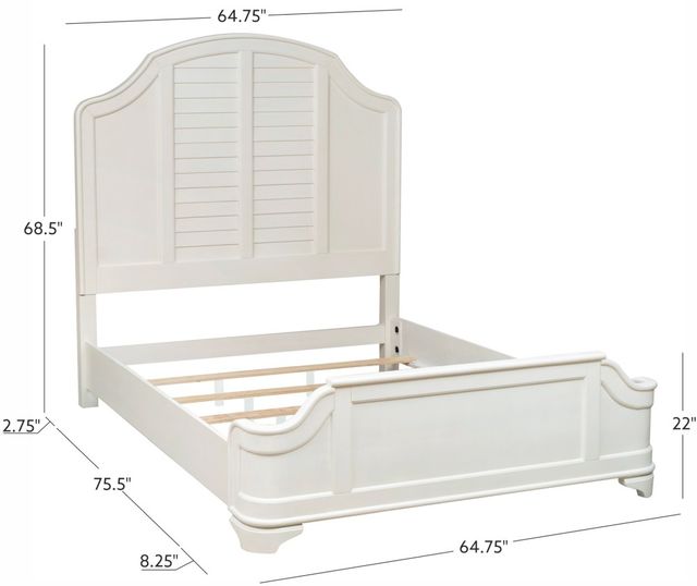 Powell® Naples Antique White Queen Panel Bed-2