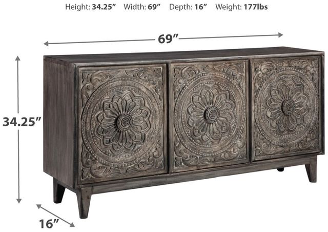 Signature Design by Ashley® Fair Ridge Dark Brown Cabinet-1