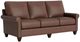 Bassett® Furniture Customizable True Custom® Leather Roll Arm Sofa-0