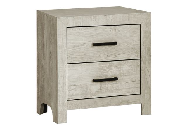 Monarch Specialties Inc. Bleached Oak 2-Drawer Nightstand-0