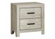 Monarch Specialties Inc. Bleached Oak 2-Drawer Nightstand-0