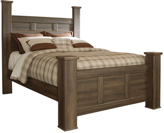 Signature Design by Ashley® Juararo Dark Brown King Poster Bed-0