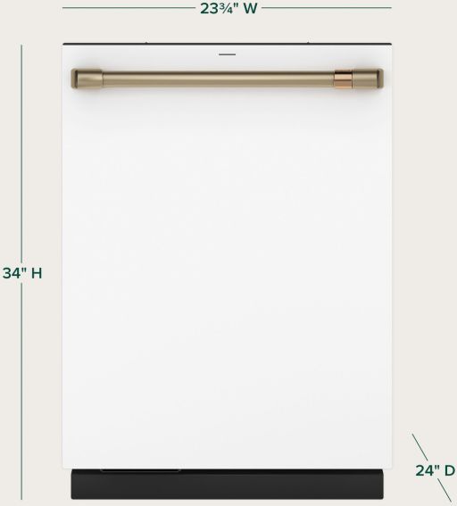 Cafe™ 24" Matte White Top Control Built In Dishwasher-2