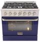 Kucht Professional KDF Series 36" Stainless Steel Pro Style Dual Fuel Range with Blue Door-0