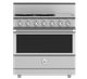 Hestan® KRG Series 36" Steeletto Pro Style Natural Gas Range with 12" Griddle-0
