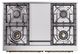 Ilve® Nostalgie II Noblesse 40'' Graphite Matte Pro Style Dual Fuel Range with Brass Trim-2