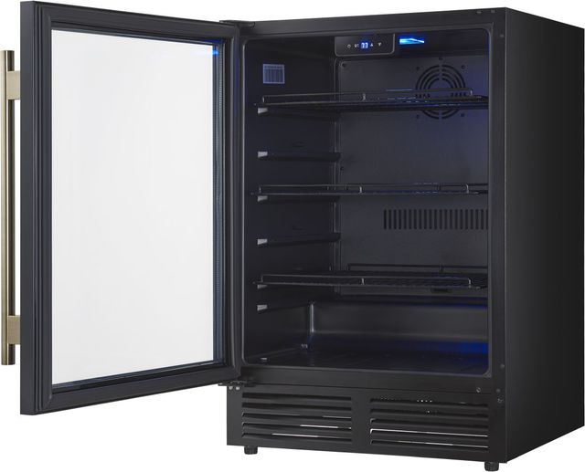 FORNO® Frescolino Series Alta Qualita 24" 4.8 Cu. Ft. Fingerprint Resistant Black Beverage Center -4
