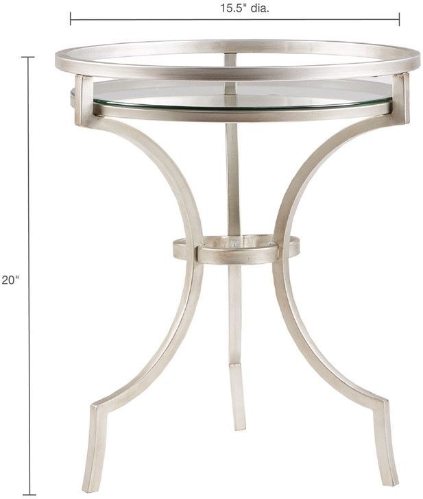 Olliix by Madison Park Silver/Metal Griffin Accent Table-2