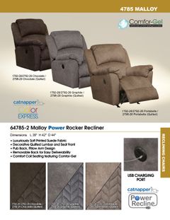 Catnapper® Malloy Graphite Power Rocker Recliner