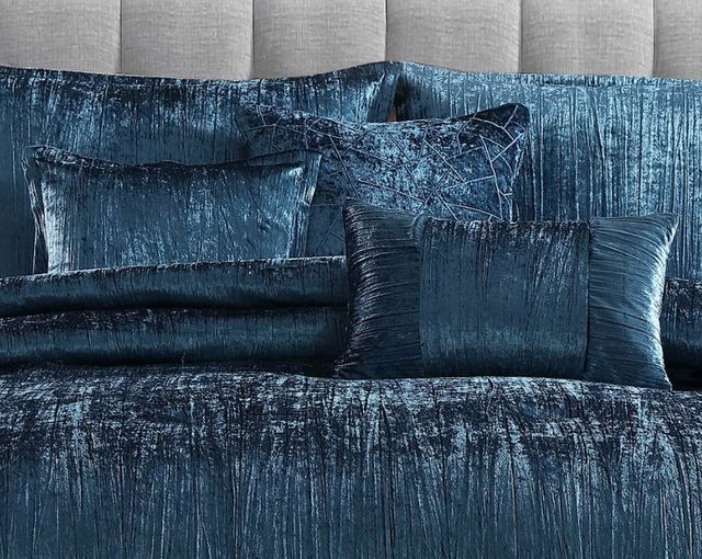 Hallmart Collectibles Taos Blue 7-Piece Queen Comforter Set-3
