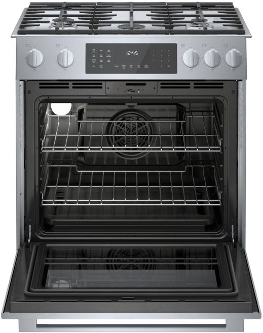 Bosch Benchmark® 30" Stainless Steel Slide In Dual Fuel Range-1