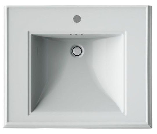 Kohler Memoirs® Classic Ice Grey 27.25" Rectangular Pedestal Bathroom Sink-4