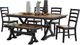 Mill 6-Piece Brown/Black Dining Table Set-0
