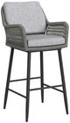 Elements International Bayhill Black/Gray Aluminum/Fabric Outdoor Barstool-0