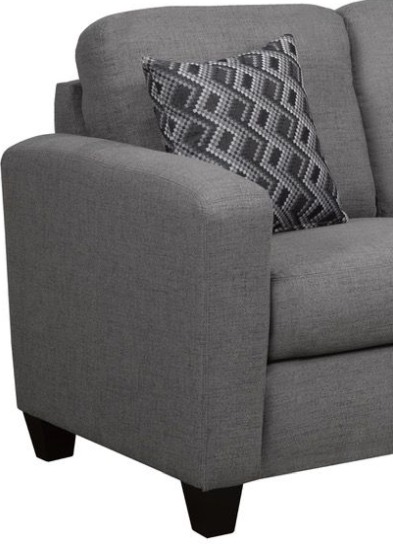 Sofa by Fancy© Lyson 2-Piece Charcoal Reversible Chaise Sectional Sofa-2