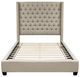 American Wholesale Furniture Warren Beige King Upholstered Panel Bed-0