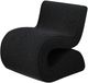 Coaster® Ronea Boucle Charcoal Upholstered Armless Curved Accent Chair-2