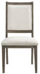 Elements International Versailles Contemporary Grey Square Back Dining Chair-1