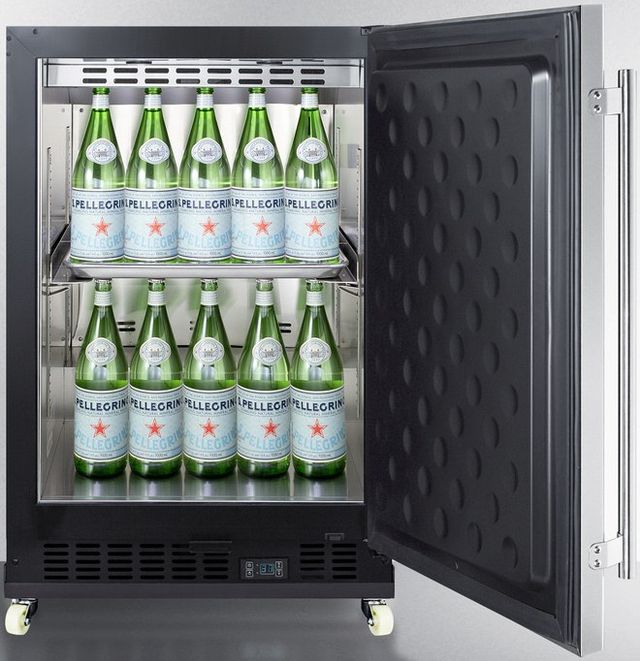 Summit® Commercial Series 24" 5.0 Cu. Ft. Stainless Steel Built-In or Freestanding Under The Counter Refrigerator-3