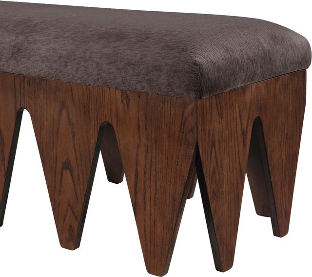 Meridian Furniture Altair Brown/Walnut Fabric Upholstered Bench-3