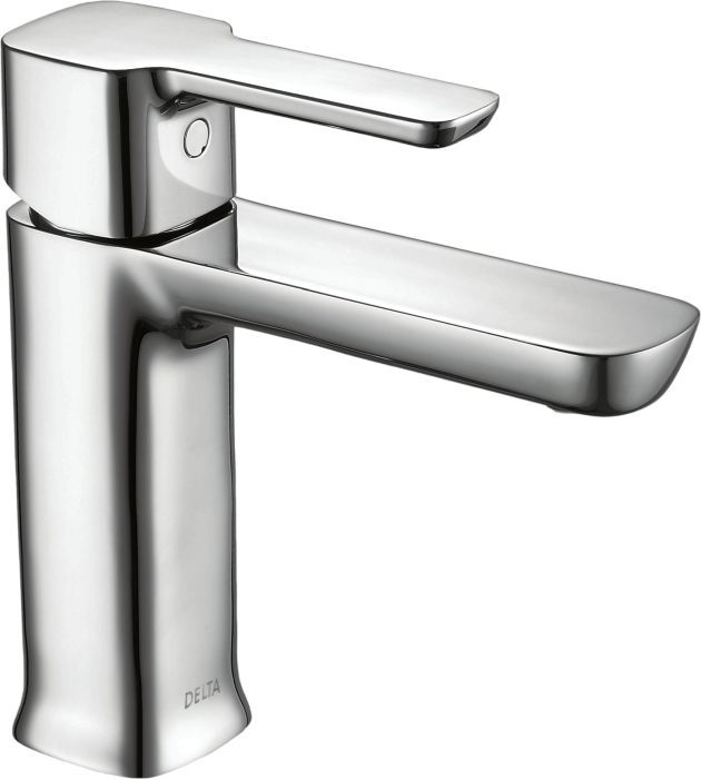 Delta Modern Chrome 6" Single Handle Project-Pack Bathroom Faucet with Drain-0
