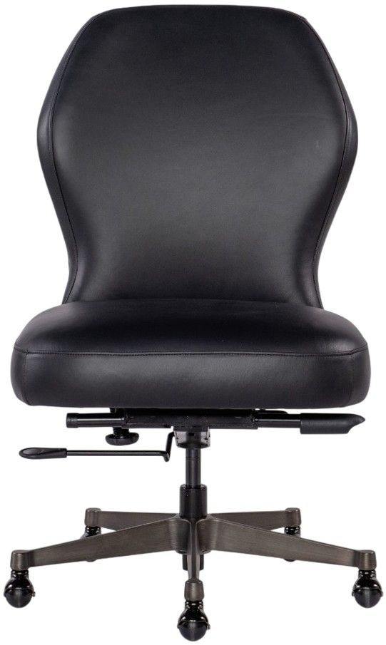 Hooker® Furniture EC Bali Charcoal Leather Executive Swivel Tilt Chair-1
