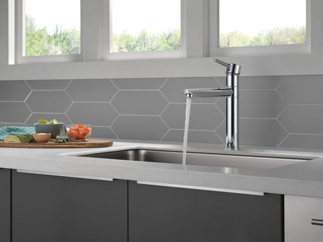Delta Trinsic® Chrome Single Handle Kitchen Faucet-1