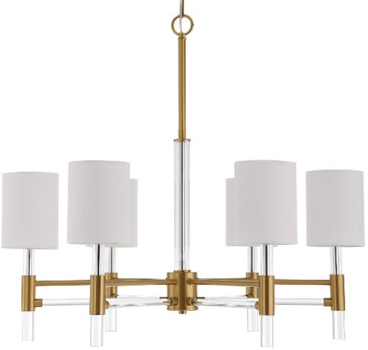 Uttermost® Welkin Warm Brass 6-Light Modern Chandelier-3
