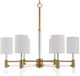 Uttermost® Welkin Warm Brass 6-Light Modern Chandelier-3