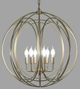 YHD Satin Brass 6-Light Chandelier-2