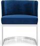 Meridian Furniture Gianna Navy/Chrome Velvet Dining Chair-3
