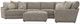 Jackson Furniture Turner 6-Piece Mushroom Modular Sectional with Ottoman-3