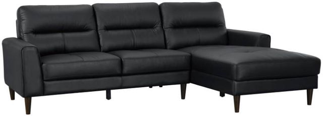 Homelegance® Lewes 2-Piece Black Right-Arm Facing Sectional and Chaise-0