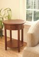 Whittier Wood® Furniture McKenzie Glazed Antique Cherry Round Side Table-1