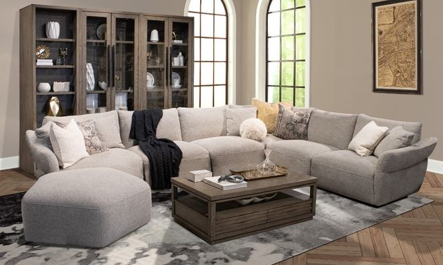Parker House® Playful 6-Piece Canes Cobblestone Sectional-1