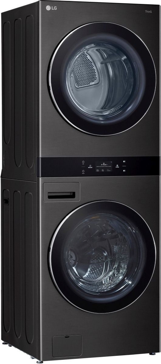 LG Black Steel Electric Laundry Center, 5.8 Cu. Ft. Washer, 7.4 Cu. Ft. Dryer-1