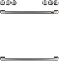 Café™ Brushed Stainless Steel Front Control Gas Knobs and Handle Kit