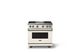 Viking® 5 Series 36" Pure White Pro Style Gas (NG) Range with Polished Chrome Trim-3