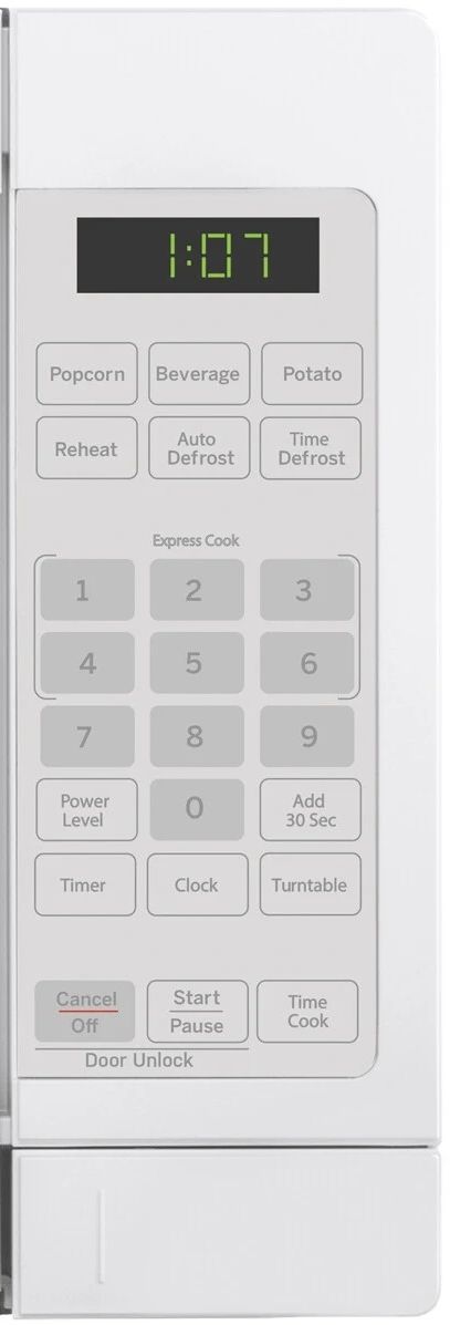 GE® 0.7 Cu. Ft. White Countertop Microwave-1