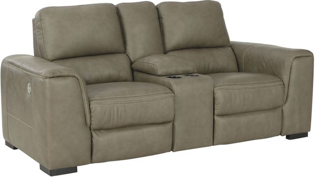 Signature Design by Ashley® Luigi Bisque Power Reclining Loveseat-0
