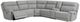 Bassett® Furniture Club Level Fletcher 6-Piece Gray L-Shape Power Reclining Sectional-0