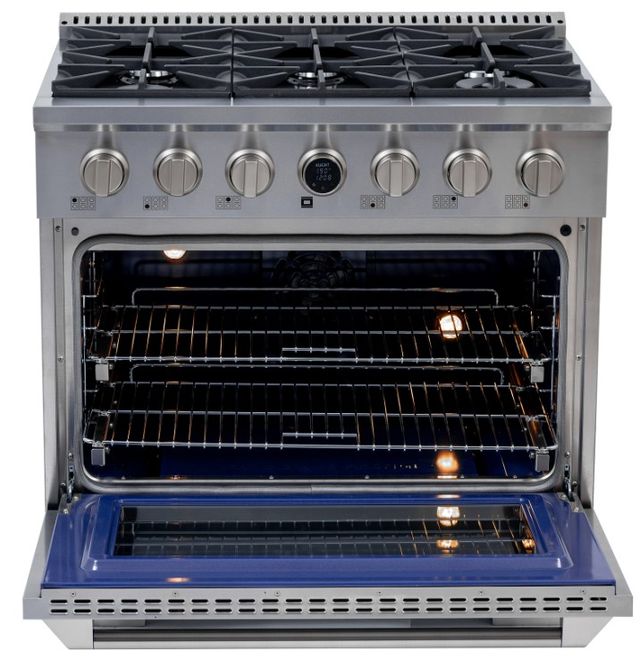 Kucht Professional KX Series 36" Stainless Steel Pro Style Dual Fuel Natural Gas Range with Kucht Horus Thermostat-2