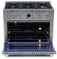 Kucht Professional KX Series 36" Stainless Steel Pro Style Dual Fuel Natural Gas Range with Kucht Horus Thermostat-2