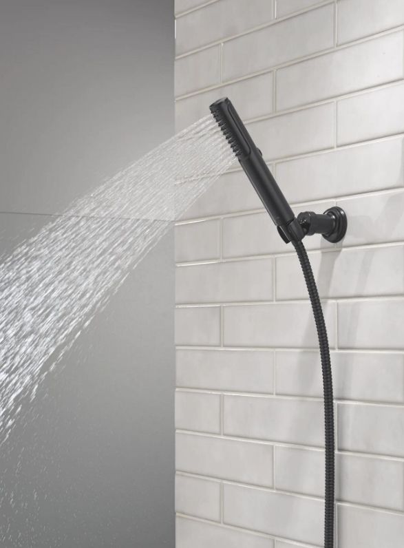 Delta Universal Showering Matte Black Adjustable Wall Mount Hand Shower-2