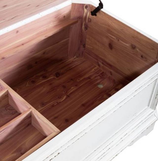 Liberty Furniture Magnolia Manor Antique White/Weathered Bark Storage Trunk-5