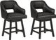 Signature Design by Ashley® Tallenger Black/Dark Brown Swivel Barstool-3