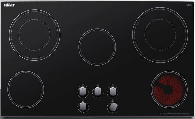 Summit® 36" Black Electric Cooktop-1